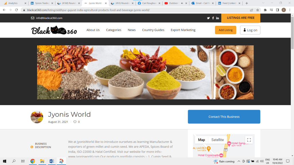 blackcat360.com user page generating website sales enquiries